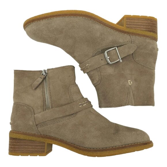 Sperry Side Zip Suede Ankle Boots Womens Size US 6.5 UK 4 EU 37 Taupe STS85464 - Picture 3 of 12